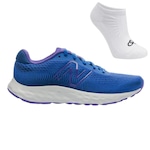 Kit Tênis New Balance 520 V8 + Par de Meias - Feminino Azul/Roxo