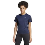 Camiseta adidas Feminina Manga curta Own The Run AZUL ESC/BRANCO