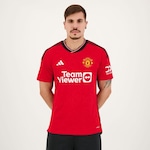 Camisa Manchester United Home 2024 18 Casemiro adidas - Masculina VERMELHO