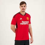 Camisa Manchester United Home 2024 21 Antony adidas - Masculina VERMELHO