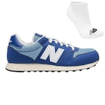 Tênis New Balance 500 V2 + Par de Meia - Masculino AZUL/BRANCO