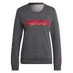 Blusão de Moletom sem Capuz adidas Logo Linear - Feminino CINZA