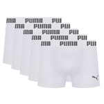 Kit Cuecas Boxer Puma Microfibra sem Costura - 5 Unidades - Adulto BRANCO