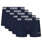 Kit Cuecas Boxer Puma Microfibra sem Costura - 5 Unidades - Adulto AZUL