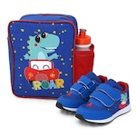 Kit Botinho: Tênis + Mochila + Cantil - Infantil AZUL