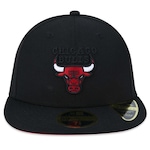 Boné Aba Reta New Era 59Fifty Fitted Low Profile Nba Chicago Bulls Freestyle - Fechado - Adulto PRETO