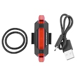 Lanterna de Bike Gold Sports Traseira Led Clear Vision 4 Modos de Funções Cabo Usb Recarregável PRETO