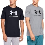 Kit Camisetas Under Armour Sportstyle Logo - 2 Unidades - Masculina CINZA