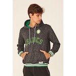 Blusão de Moletom Mitchell & Ness Fechado com Capuz Boston Celtics - Masculino PRETO