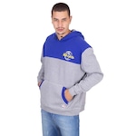 Blusão de Moletom Com Capuz NBA Plus Size Fechado Golden State Warriors Cinza Mescla - Masculina CINZA ESCURO