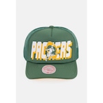 Boné Aba Curva Mitchell & Ness Packers - Adulto VERDE