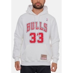 Blusão de Moletom com Capuz Mitchell & Ness Scottie Pippen Chicago Bulls Natural - Masculino BEGE