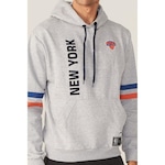 Blusão de Moletom com Capuz Nba Fechado New York Knicks - Masculino CINZA ESCURO