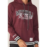 Blusão de Moletom Mitchell & Ness Fechado com Capuz Branded - Masculino VINHO