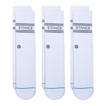 Meia Cano Alto Stance Basic 3 Pack - Unissex BRANCO