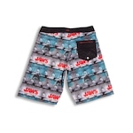 Boardshort Hd Sublimado Collab Jaws - Masculina PRETO