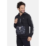 Blusão de Moletom com Capuz Ecko Fechado Bolso Frontal - Masculino PRETO