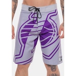 Bermuda Boardshort Nba Maxi Logo Los Angeles Lakers - Masculina CINZA