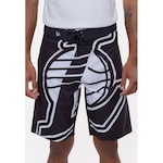 Bermuda Boardshort Nba Maxi Logo Los Angelels Lakers - Masculina PRETO