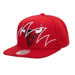 Boné Mitchell & Ness Nba Shark Bite Chicago Bulls - Snapback - Adulto VERMELHO