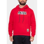 Blusão de Moletom com Capuz Fatal Star - Masculina VERMELHO