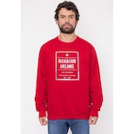 Blusão de Moletom HD Gola Careca Qatar - Masculina VERMELHO