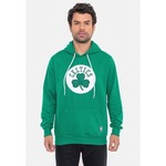 Blusão de Moletom com Capuz Nba Canguru Feltro Logo - Masculino VERDE