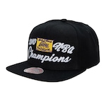 Boné Aba Reta Mitchell & Ness Nba Fitted Hwc Los Angeles Lakers - Snapback - Unissex PRETO