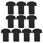 Kit Camisetas Pmc Básica - 10 Unidades - Infantil PRETO