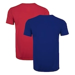 Kit de Camisetas PMC Básica - 2 Unidades - Infantil VERMELHO/AZUL ESC