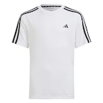 Camiseta adidas Train Essential 3-Stripes - Infantil BRANCO/PRETO