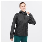 Jaqueta com Capuz Salomon Bonatti Waterproof - Feminina CINZA ESCURO