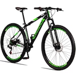 Bicicleta 29 Aluminum Raider 21 Marchas Freio A Disco Com Suspensão PRETO/VERDE