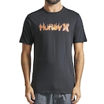 Camiseta Hurley O&O Fire Sm24 - Masculina PRETO