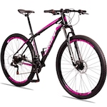 Bicicleta Aro 29 Dropp Aluminum - Freio a Disco e Suspensão Dianteira - Câmbio Importado - 21 Marchas - Adulto PRETO/ROSA