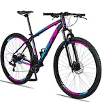 Bicicleta 29 Dropp Z3 - Freio a Disco - Câmbios Shimano - 21 Marchas - Adulto AZUL/ROSA