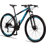 Bicicleta 29 Raider Z3X Pro - Freio Hidráulico Suspensão com Trava - Câmbio Traseiro Shimano Altus - 27V - Adulto PRETO/AZUL