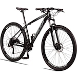 Bicicleta 29 Raider Z3X Pro - Freio Hidráulico Suspensão com Trava - Câmbio Traseiro Shimano Altus - 27V - Adulto PRETO/CINZA