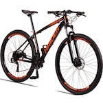 Bicicleta 29 Raider Z3X Pro - Freio Hidráulico Suspensão com Trava - Câmbio Traseiro Shimano Altus - 27V - Adulto PRETO/LARANJA