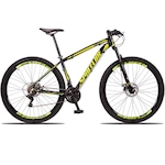 Bicicleta 29 Spaceline Vega - Freio A Disco e Suspensão - Câmbio Shimano - 21V - Adulto PRETO/AMARELO