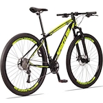 Bicicleta 29 Spaceline Vega - Câmbio Shimano - Freio A Disco E Suspensão - 27 Marchas - Adulto PRETO/AMARELO