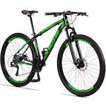 Bicicleta 29 Spaceline Vega - Câmbio Shimano - Freio A Disco E Suspensão - 27 Marchas - Adulto PRETO/VERDE