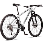 Bicicleta 29 Spaceline Vega - Câmbio Shimano - Freio A Disco E Suspensão - 27 Marchas - Adulto BRANCO/PRETO