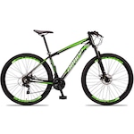 Bicicleta Aro 29 Dropp Aluminum - Câmbio Traseiro Shimano - Freio A Disco Bike Mtb Alumínio - 24V - Adulto PRETO/VERDE