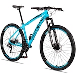 Bicicleta Aro 29 Dropp Aluminum - Câmbio Traseiro Shimano - Freio A Disco Bike Mtb Alumínio - 24V - Adulto AZUL/PRETO