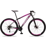 Bicicleta Aro 29 Dropp Aluminum - Câmbio Traseiro Shimano - Freio A Disco Bike Mtb Alumínio - 24V - Adulto PRETO/ROSA