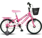 Bicicleta Aro 16 South Nininha com Cesto - Freio V-Brake - Marcha Única - Infantil ROSA