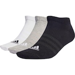 Kit de Meias Cano Curto adidas Sportswear No Show com 3 pares - Adulto Marrom/Azul