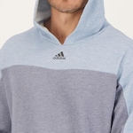 Blusão de Moletom com Capuz adidas Mescla - Masculino AZUL