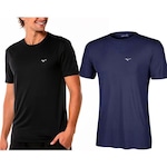 Kit de Camisetas Mizuno Nirvana - 2 Unidades - Masculino PRETO